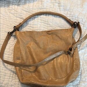 Frye Tan Leather Shoulder Bag with Adjustable Strap